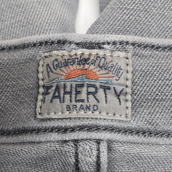 Faherty Pants Mens 31 (Fits 29x32) Gray Terry 5 Pocket Athletic Fit‎ Stretch - Picture 6 of 14